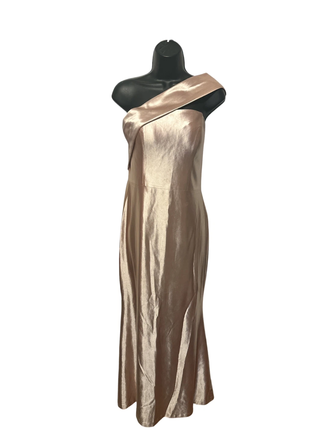 Women’s Stretch Satin One Shoulder Evening Dress