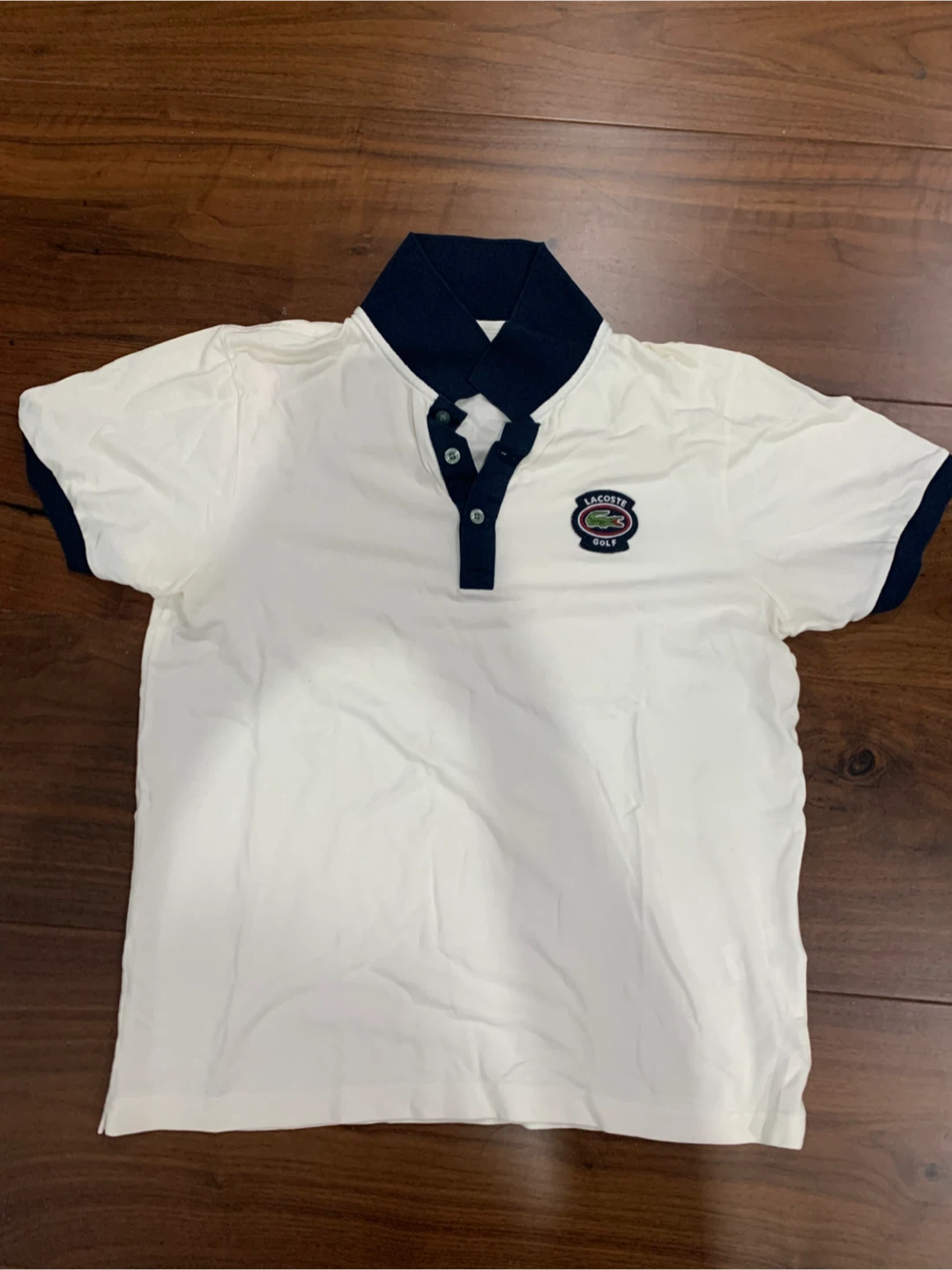 Lacoste Sport Golf Polo Shirt White Navy