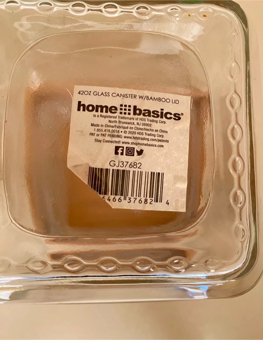Home Basics 42oz Glass Canister with Bamboo Lid - photo 3