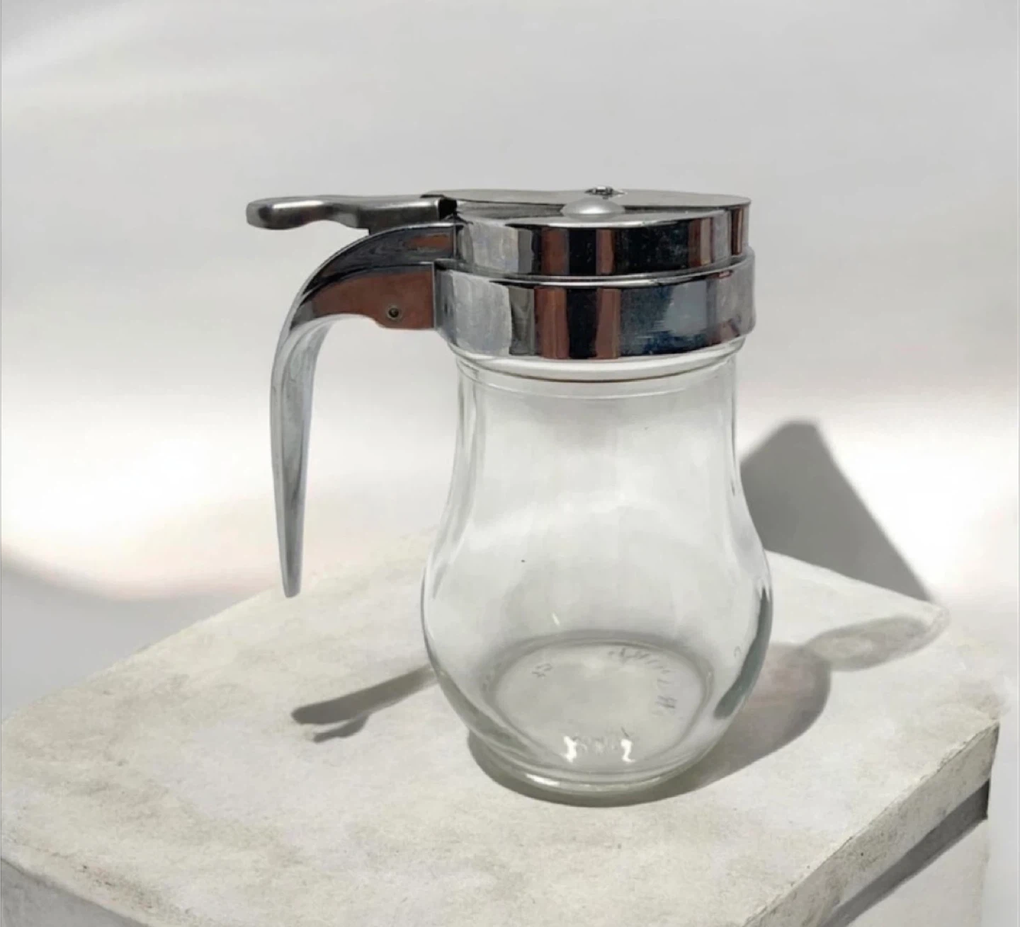 Glass Oil Dispenser with Chrome Pour Spout