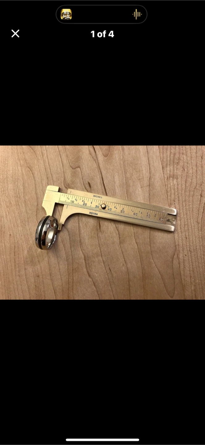 Vintage Brass Sliding Caliper 80 mm Pocket Gauge 3.25" Ruler