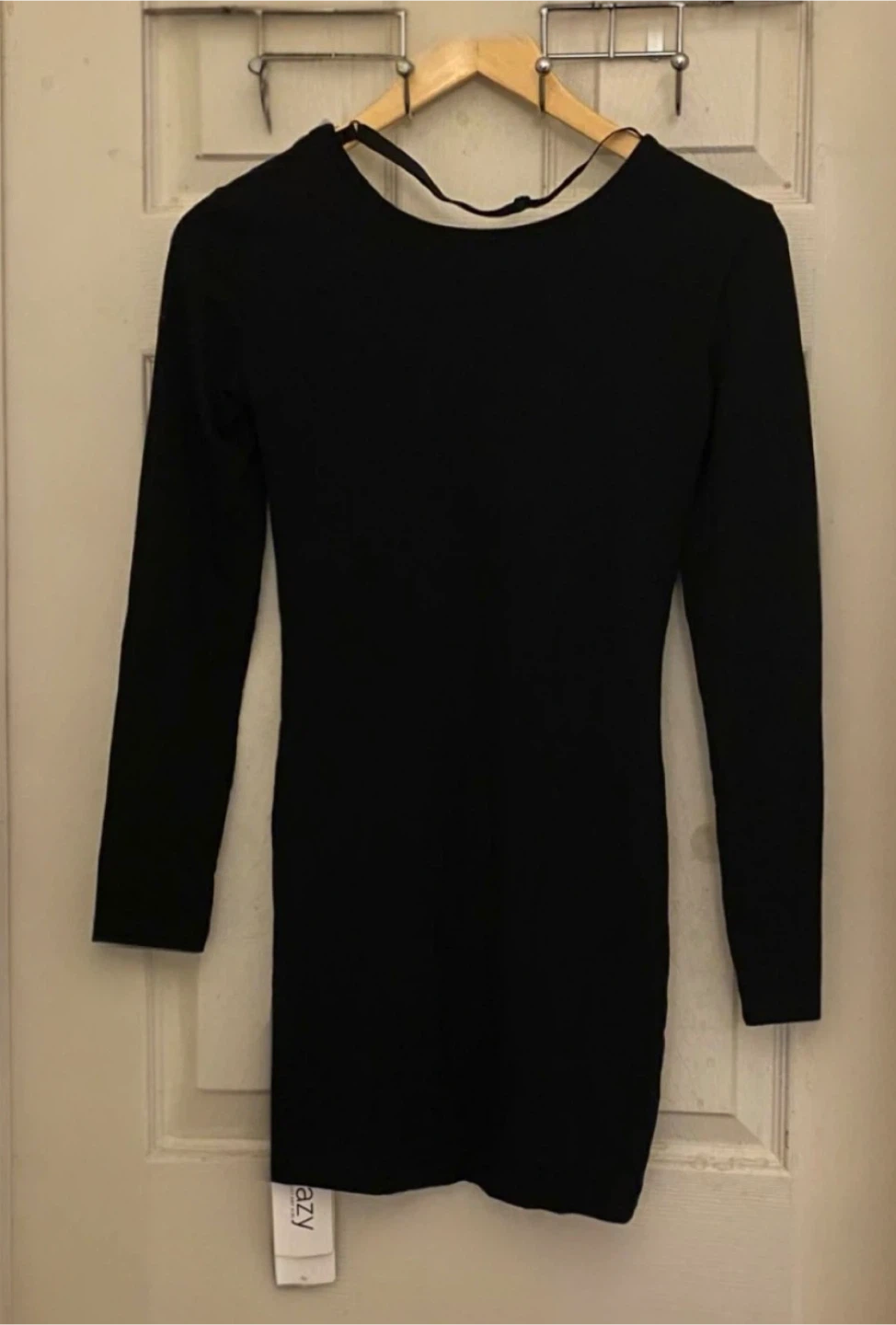 Dazy Black Long Sleeve Mini Dress - photo 2