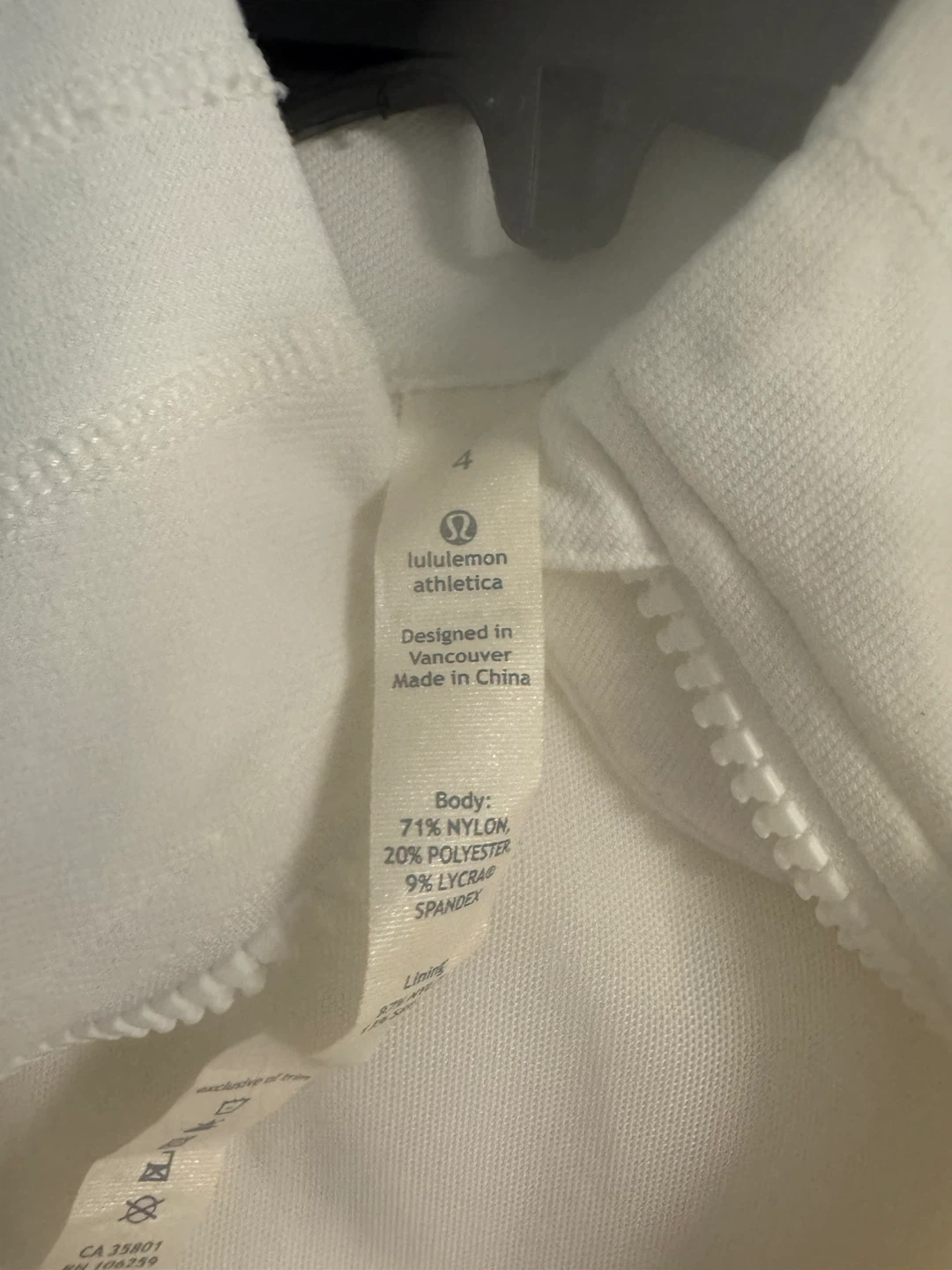 Lululemon Athletica White Jacket Size 4 - photo 3