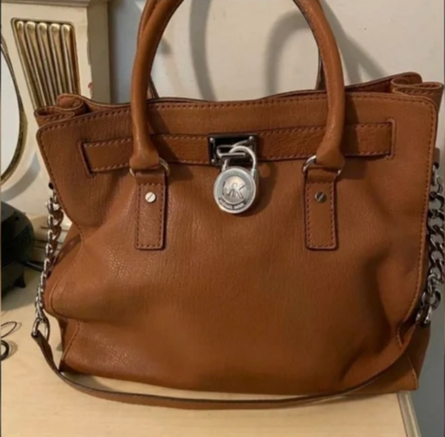 Michael Kors Brown Leather Tote Bag