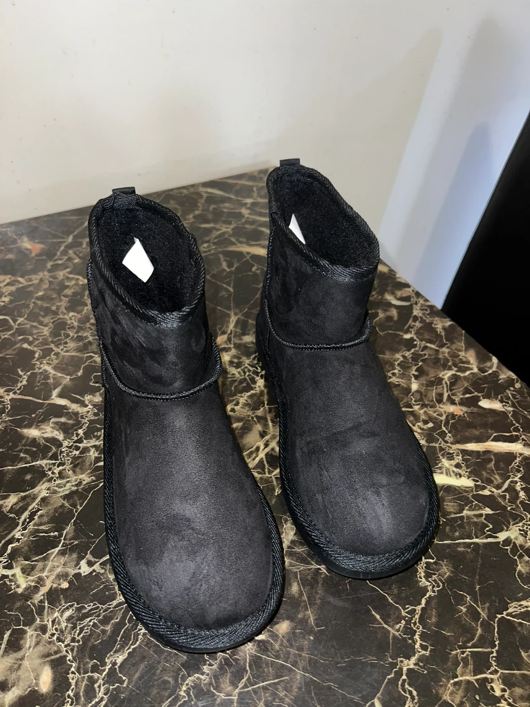 Black Suede Winter Boots