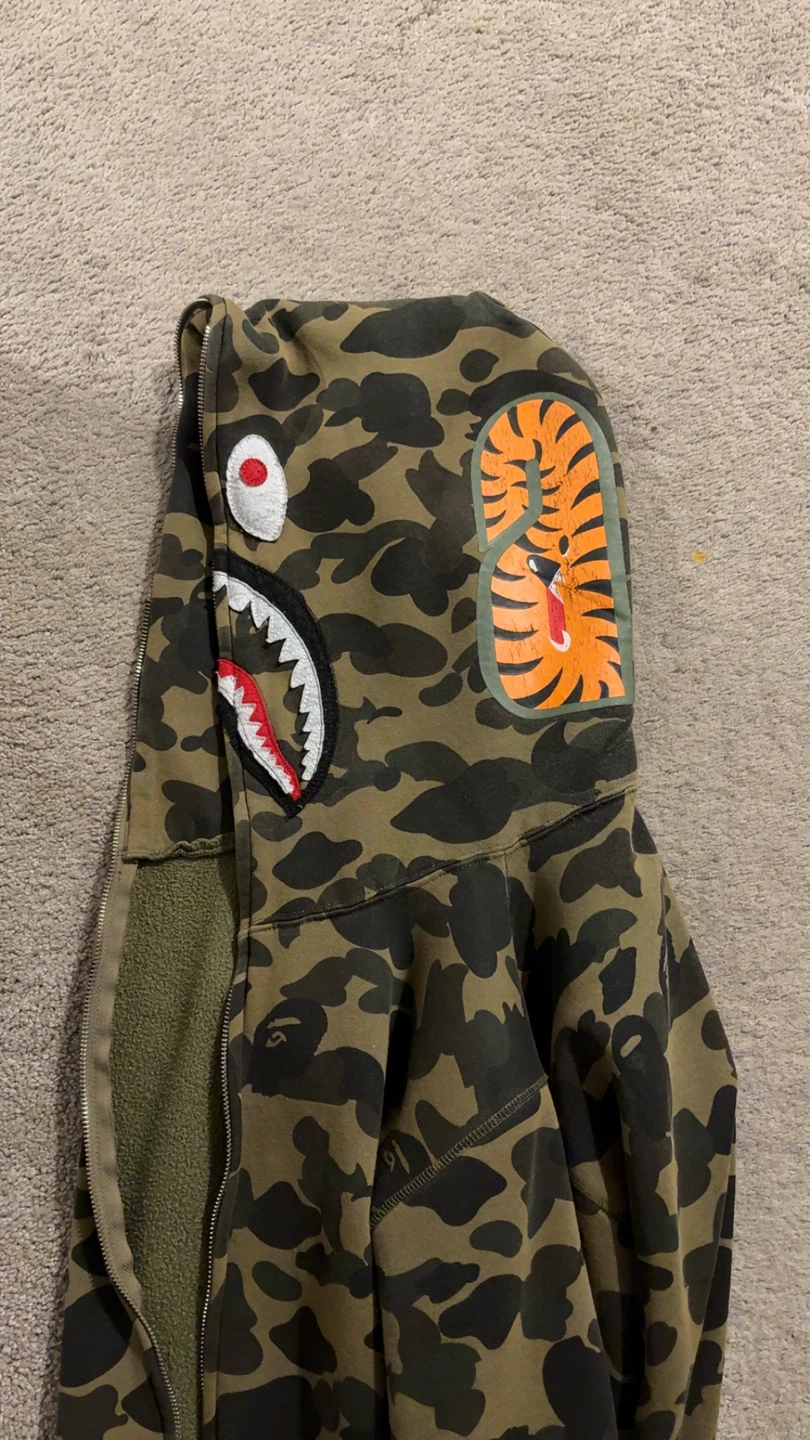 A Bathing Ape Camo Shark Full Zip Hoodie - photo 2