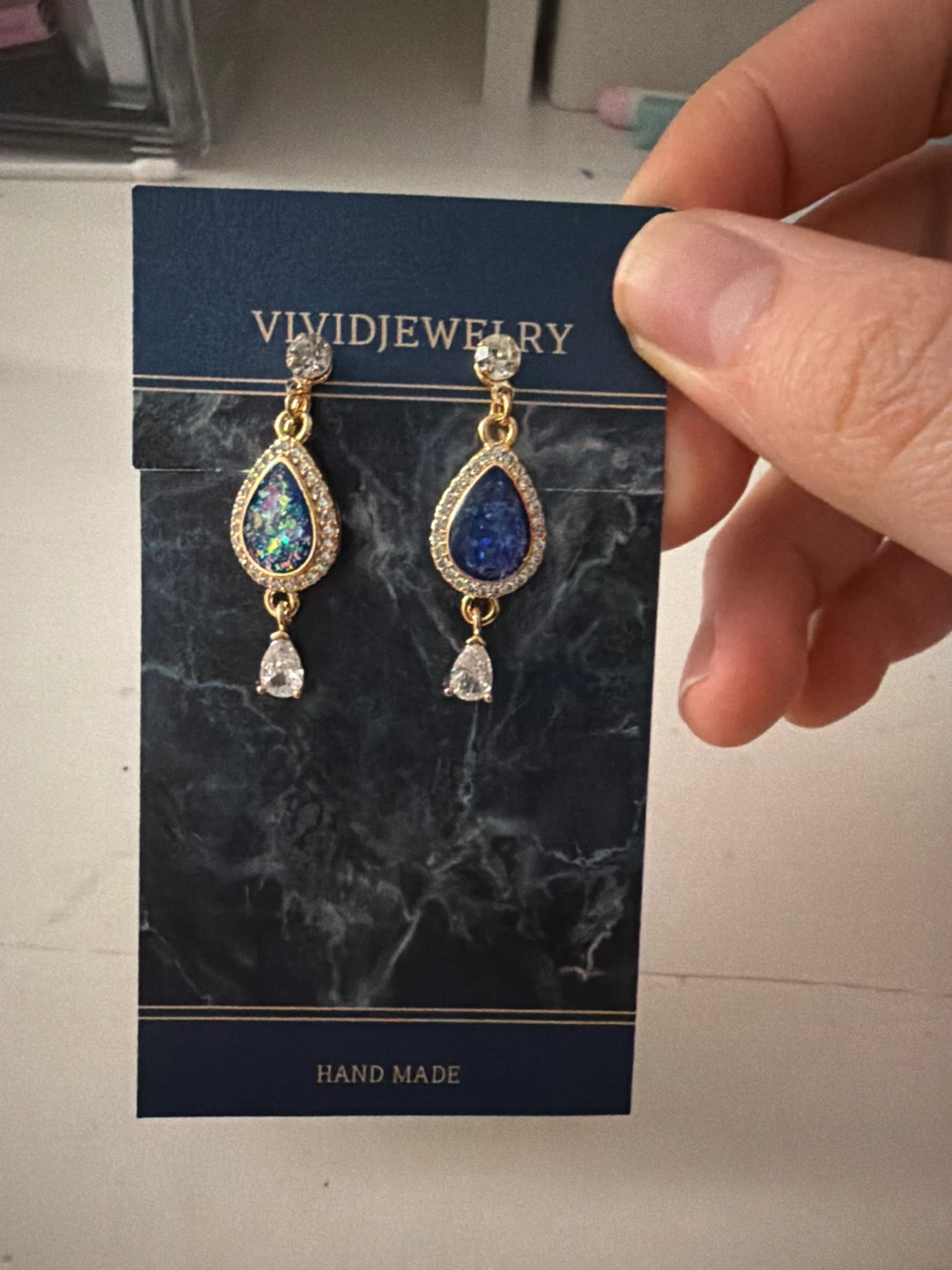 VividJewelry Handmade Teardrop Dangle Earrings