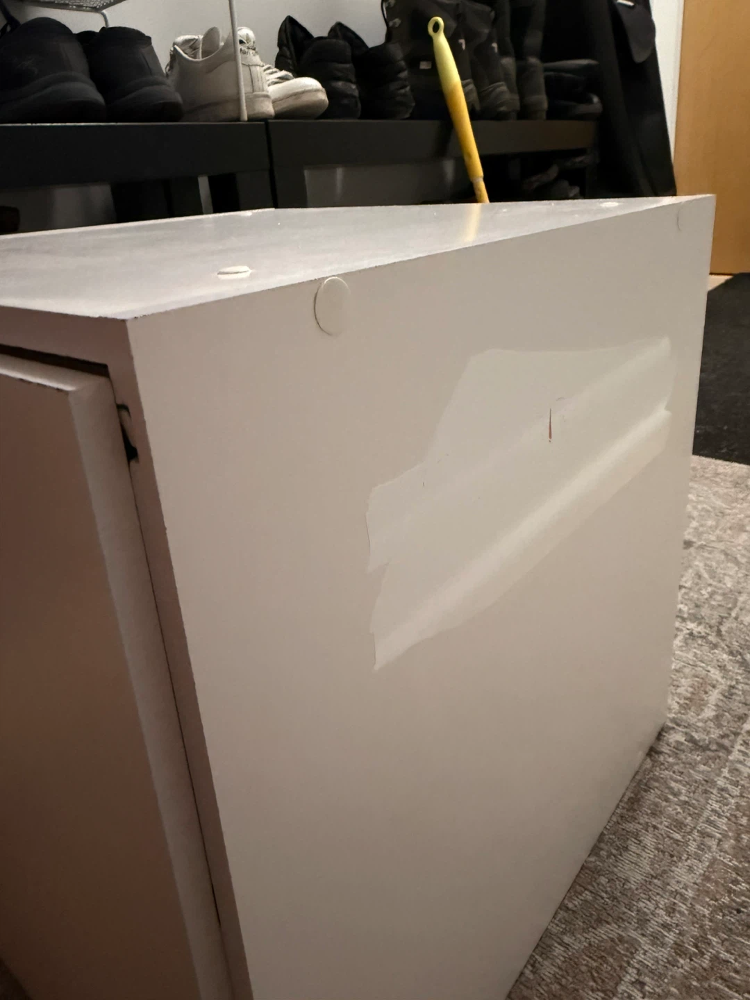 White Filing Cabinet with Drawer - photo 3