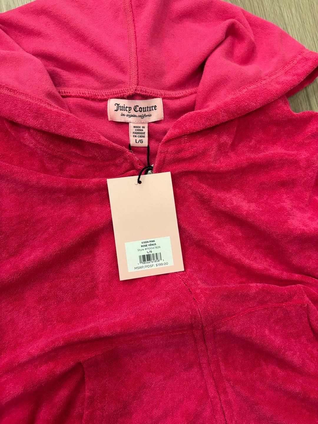 New with tag Juicy Couture terry tracksuit set size large - photo 3