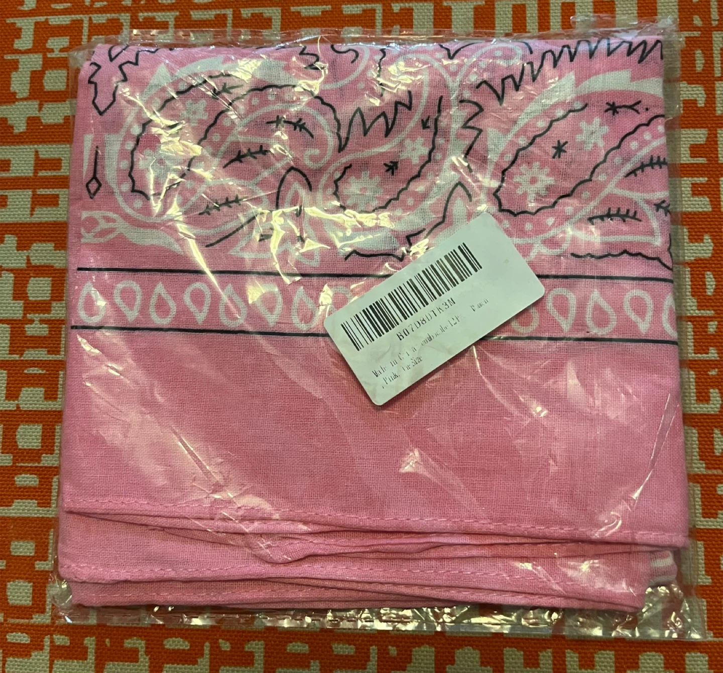 Pink Paisley Bandana