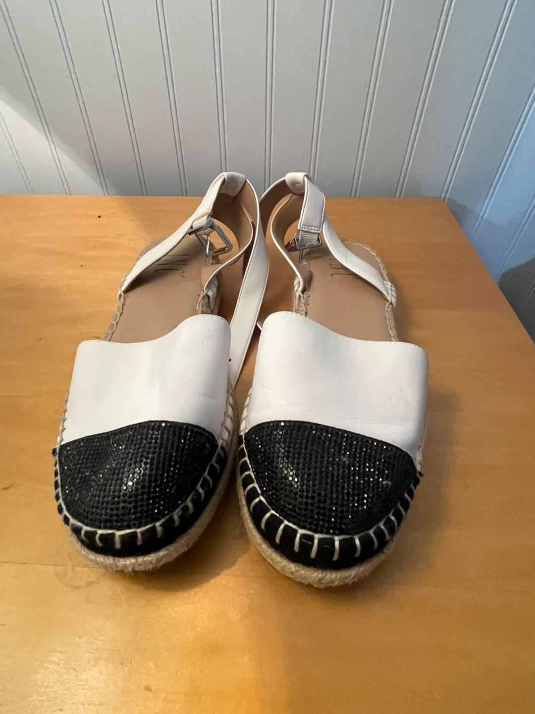 INC Women's White & Black Espadrille Flats - photo 4