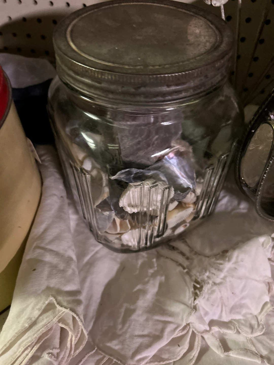Glass Jar with Shells