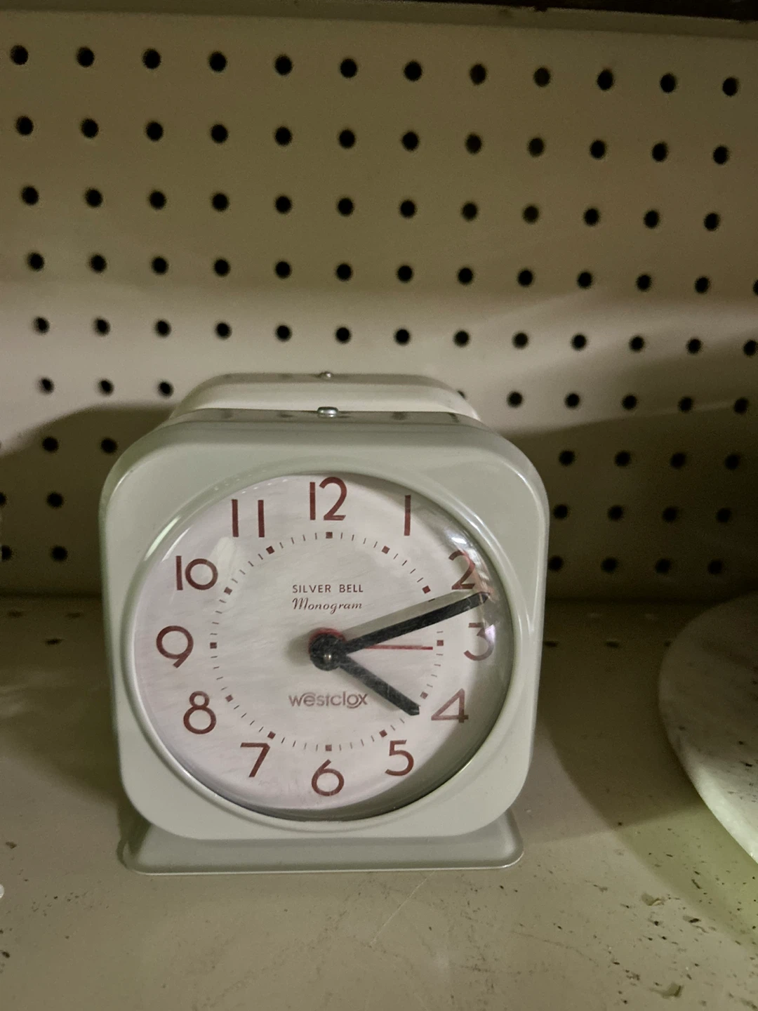 Westclox Silver Bell Monogram Alarm Clock
