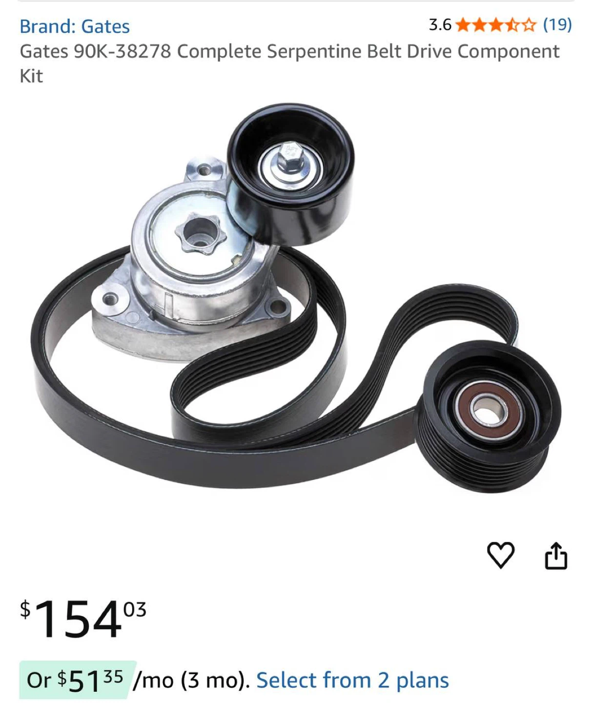 Gates Serpentine Belt Kit 90K-38278 – Complete Drive Kit 🔧
