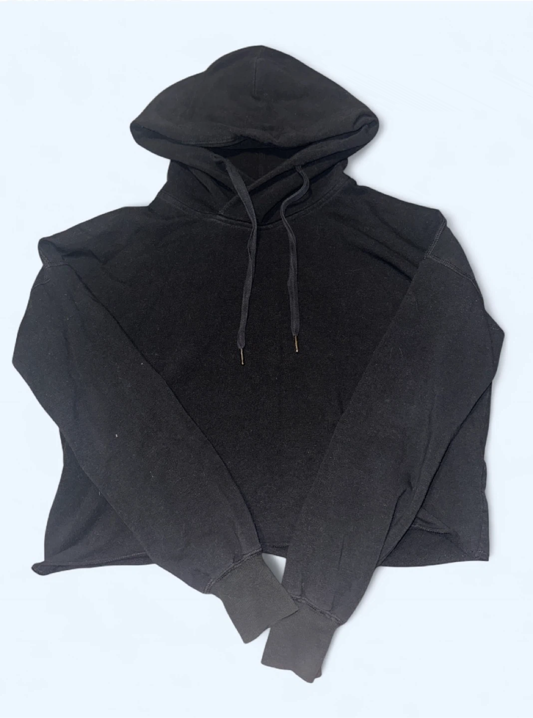 Black Cropped Hoodie - size small