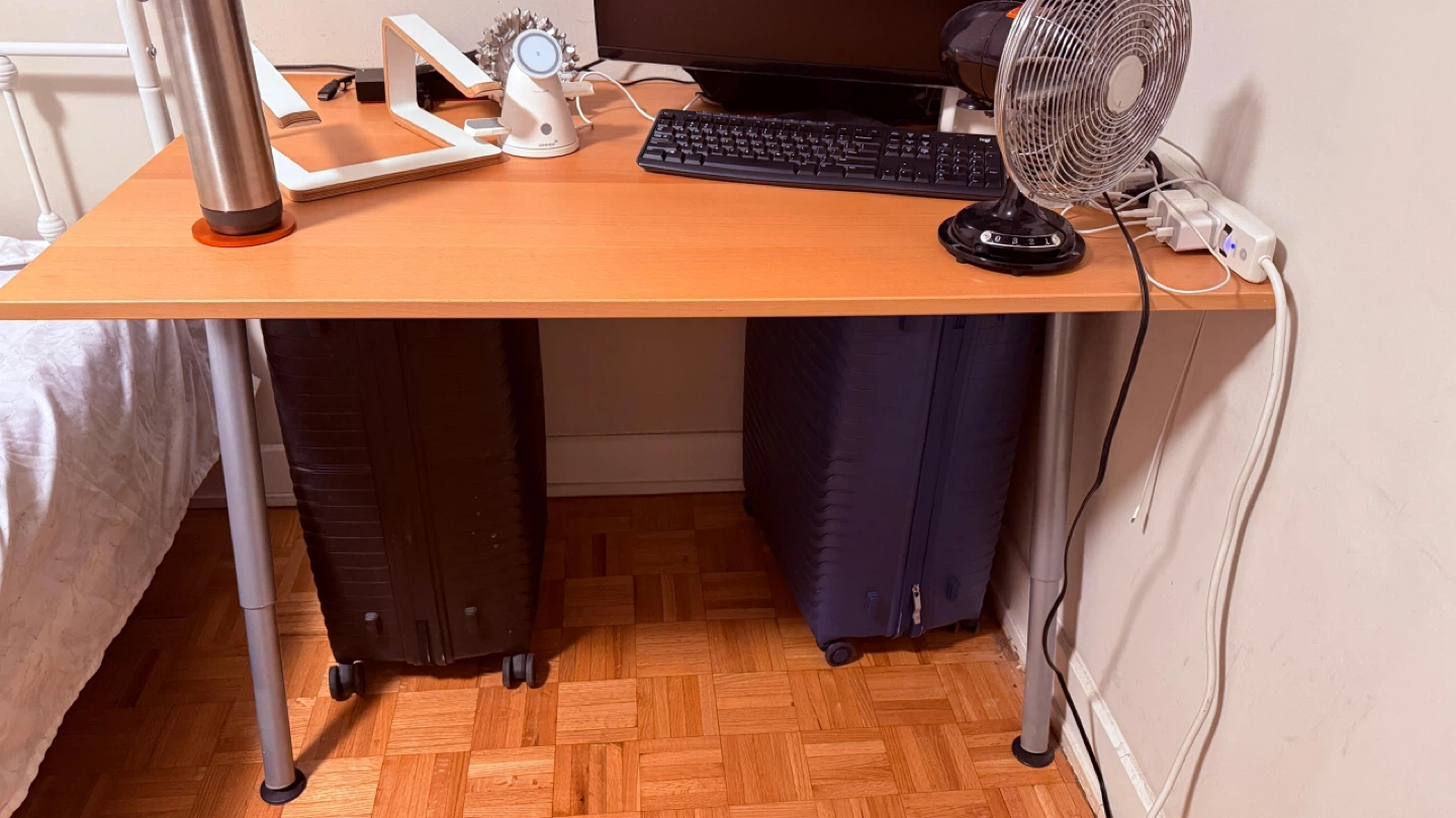IKEA Galant Wooden Standing Desk with Metal Legs Adjustable - photo 3