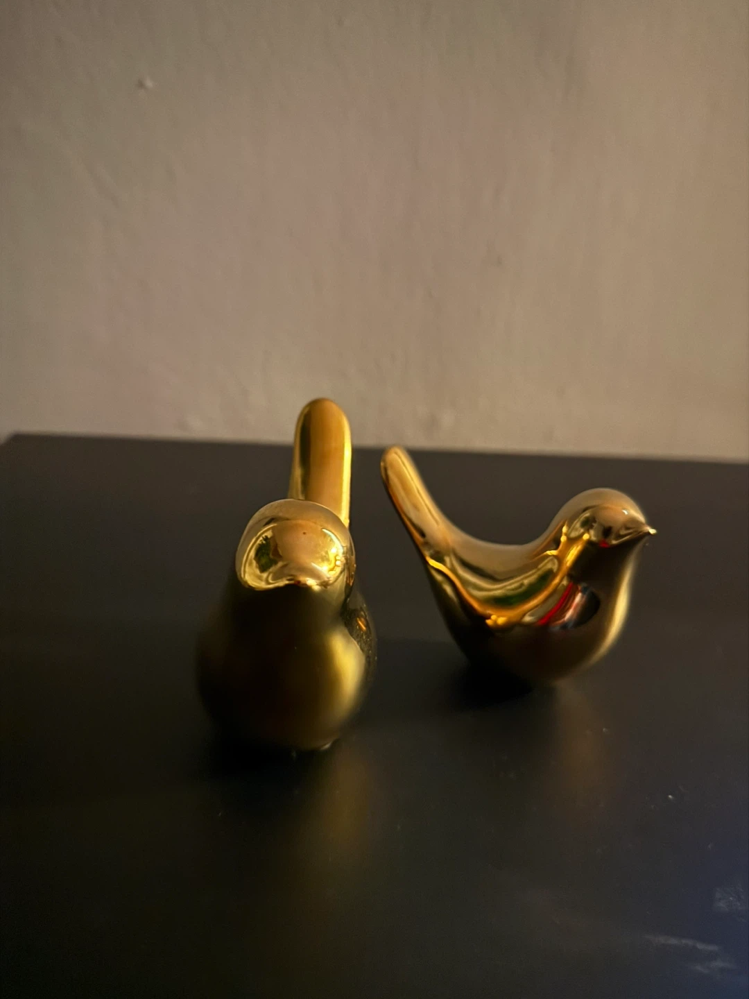 Gold Ceramic Bird Decor Set