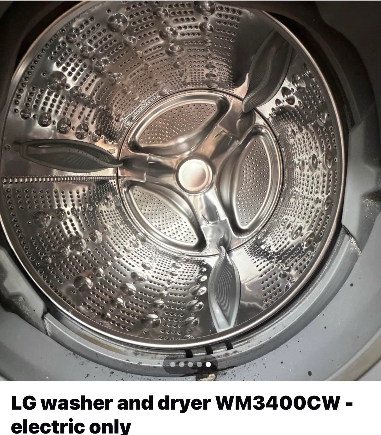 LG WM3400CW Washer and Dryer Combo - photo 5