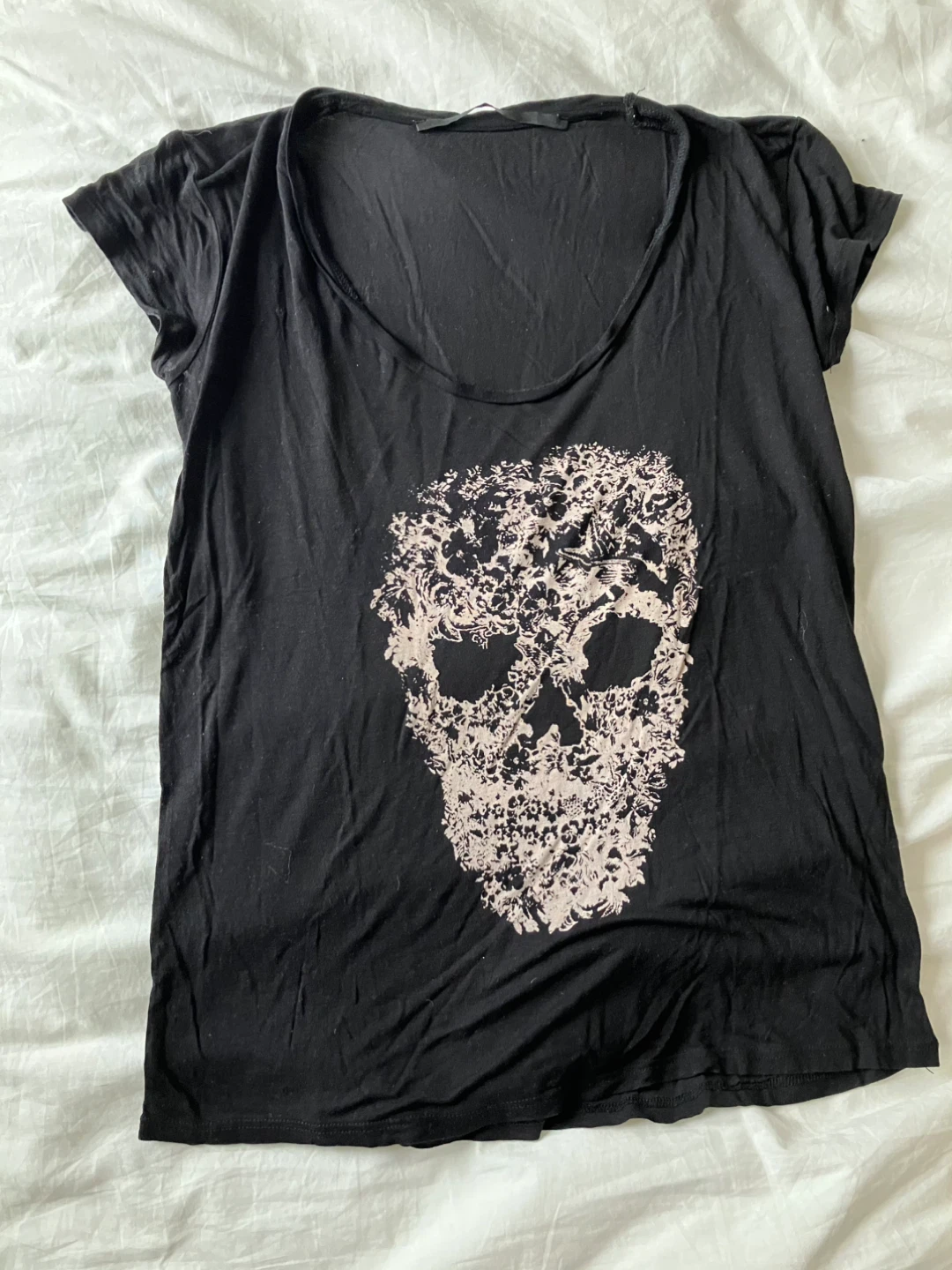 Just Female Black Skull Graphic T-Shirt