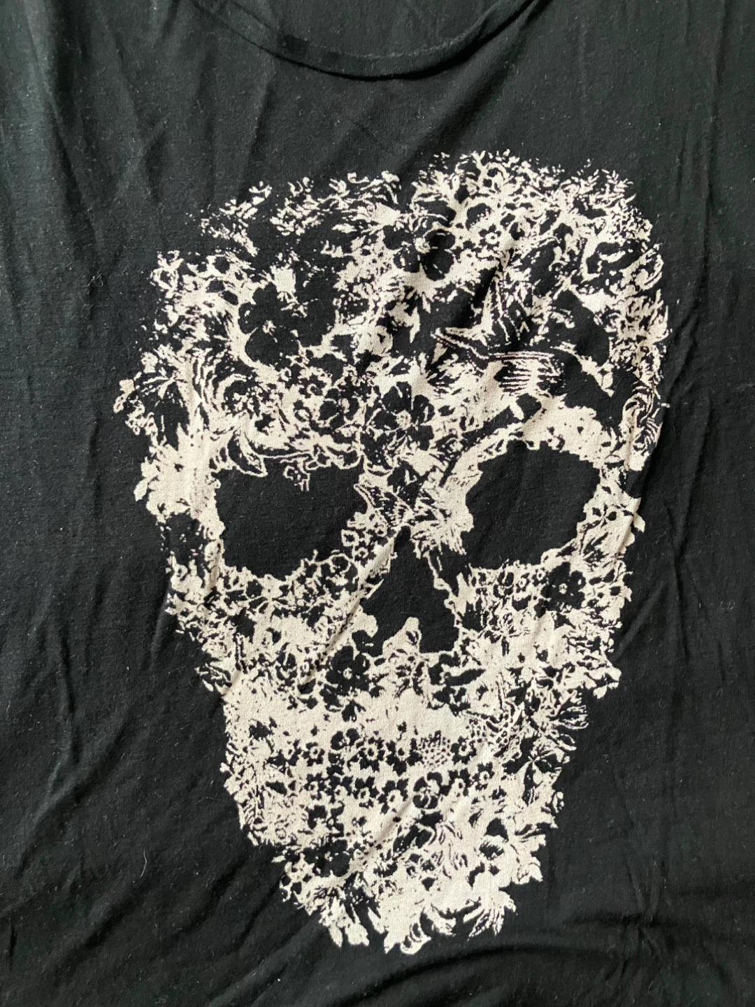 Just Female Black Skull Graphic T-Shirt - photo 2