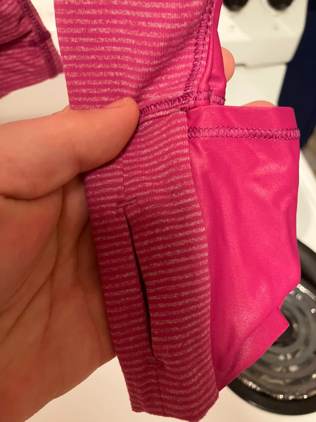 Lululemon Pink Striped Long Sleeve Half-Zip Top - Size 2 - photo 3