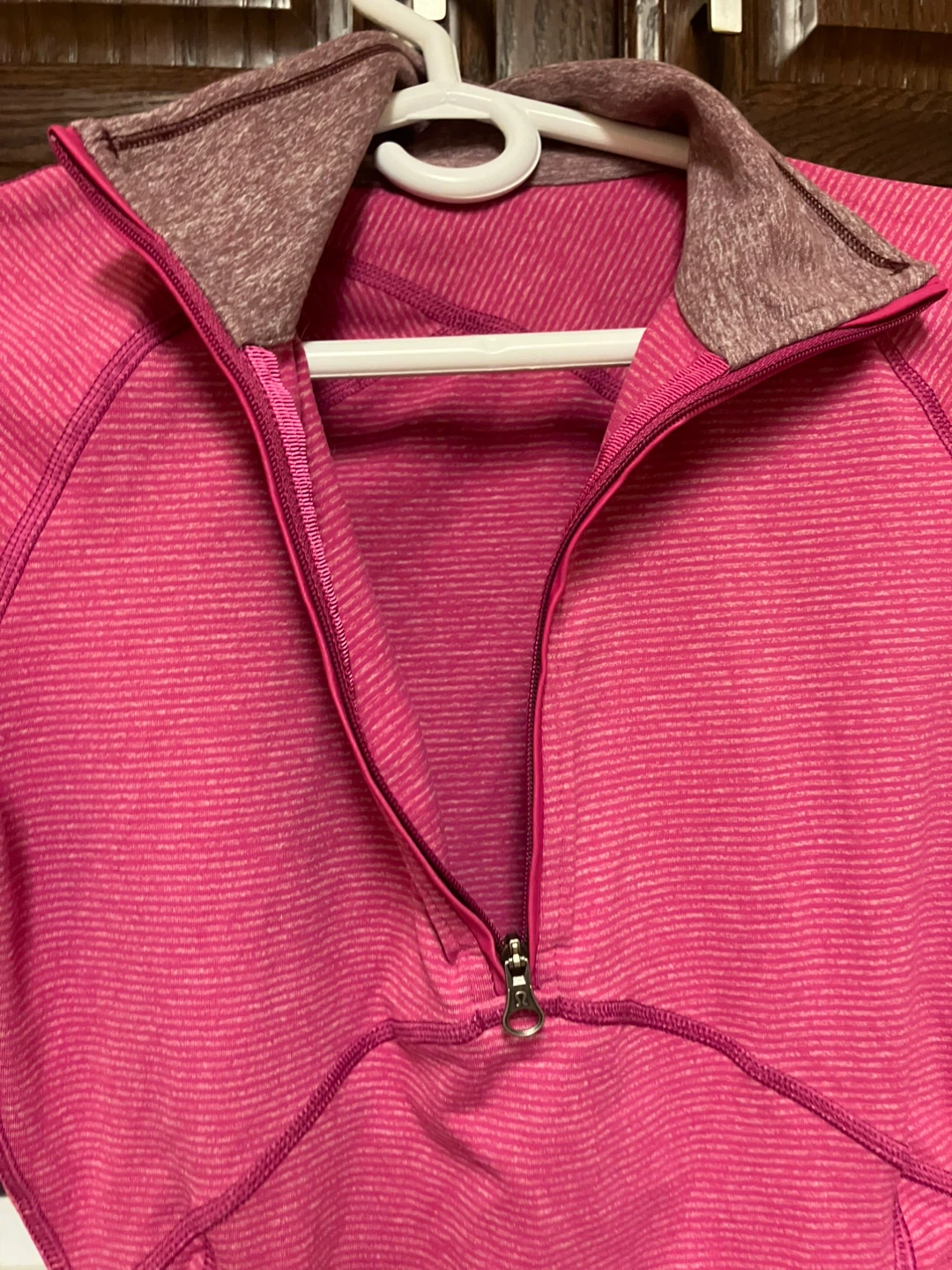 Lululemon Pink Striped Long Sleeve Half-Zip Top - Size 2 - photo 5