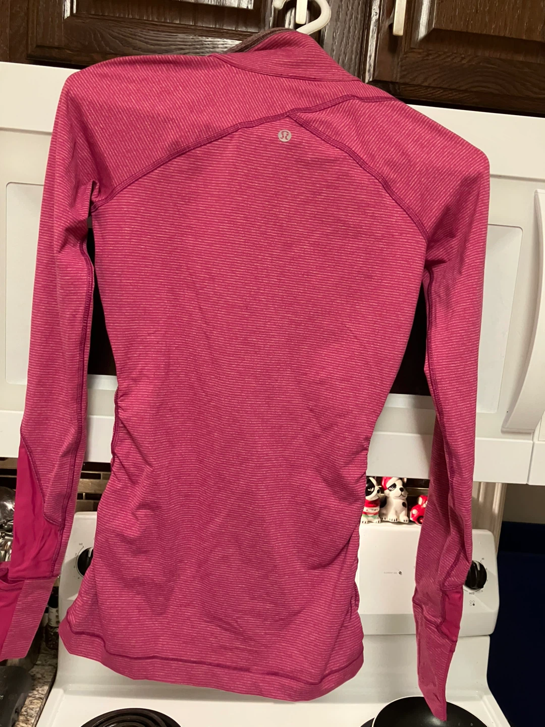 Lululemon Pink Striped Long Sleeve Half-Zip Top - Size 2 - photo 2