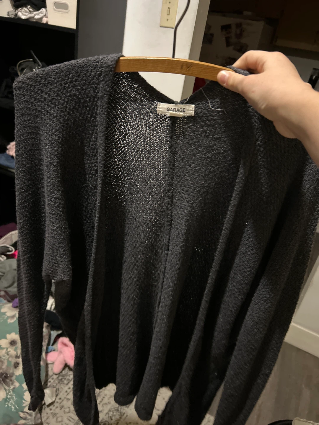 GARAGE Women's Charcoal Knit Cardigan XS-S