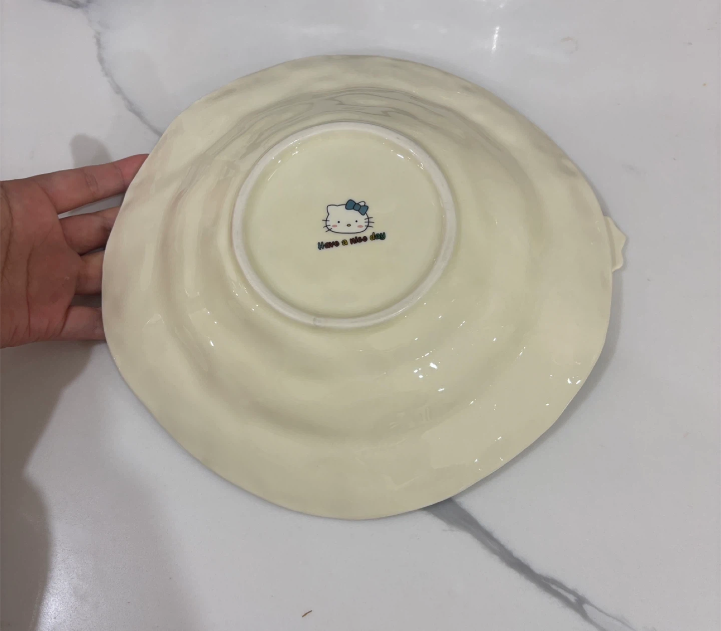 Colorful Hello Kitty Handcrafted Ceramic Pasta Plate, 8.9-Inch - photo 3