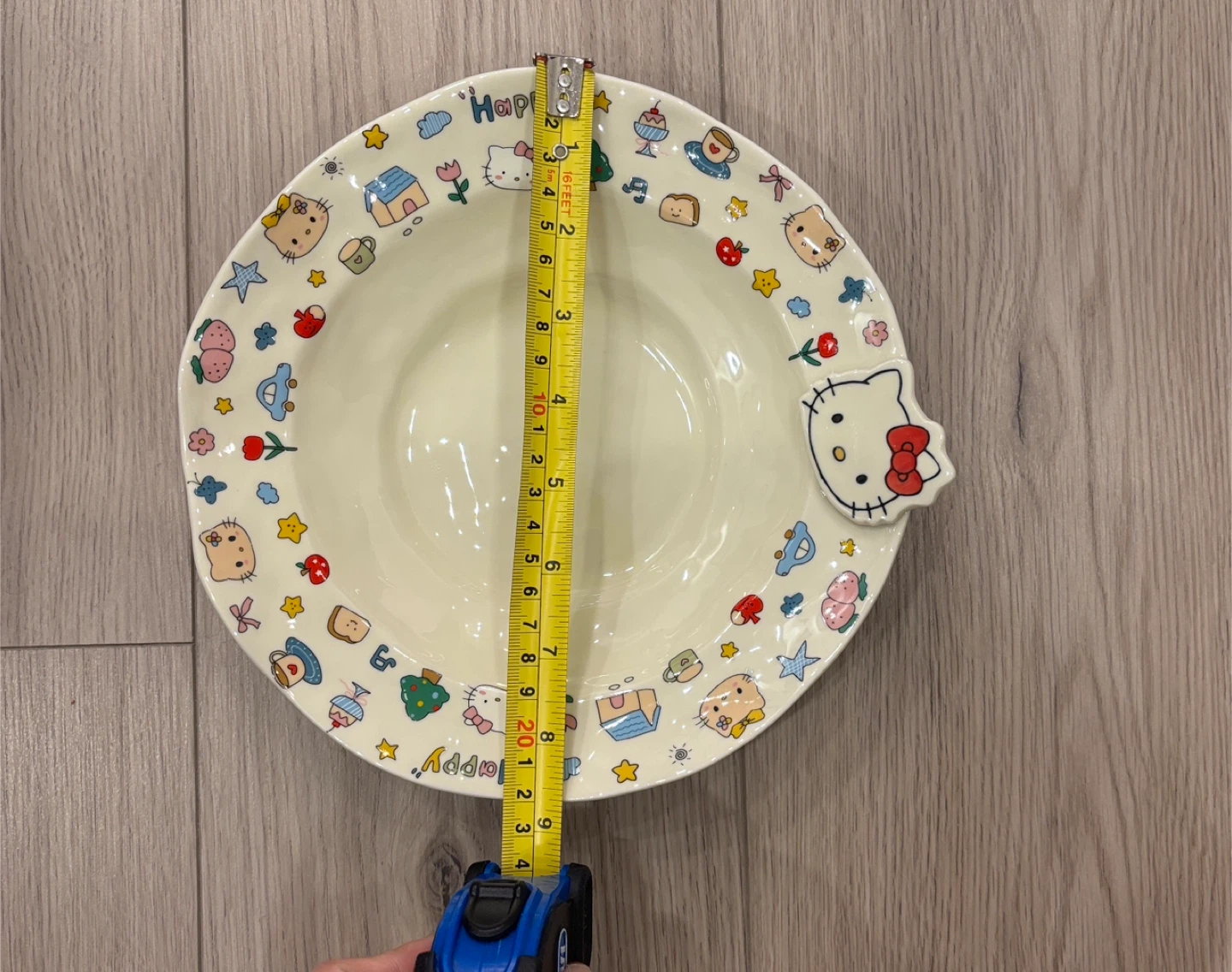 Colorful Hello Kitty Handcrafted Ceramic Pasta Plate, 8.9-Inch - photo 5