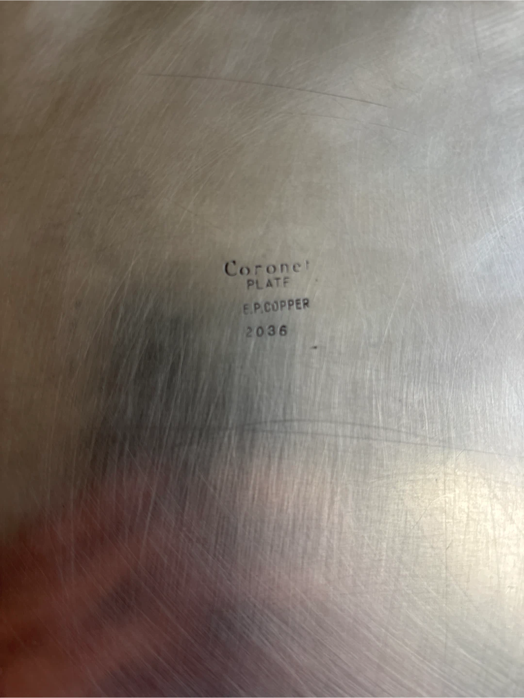 Coronet Plate E.P. Copper Serving Tray
