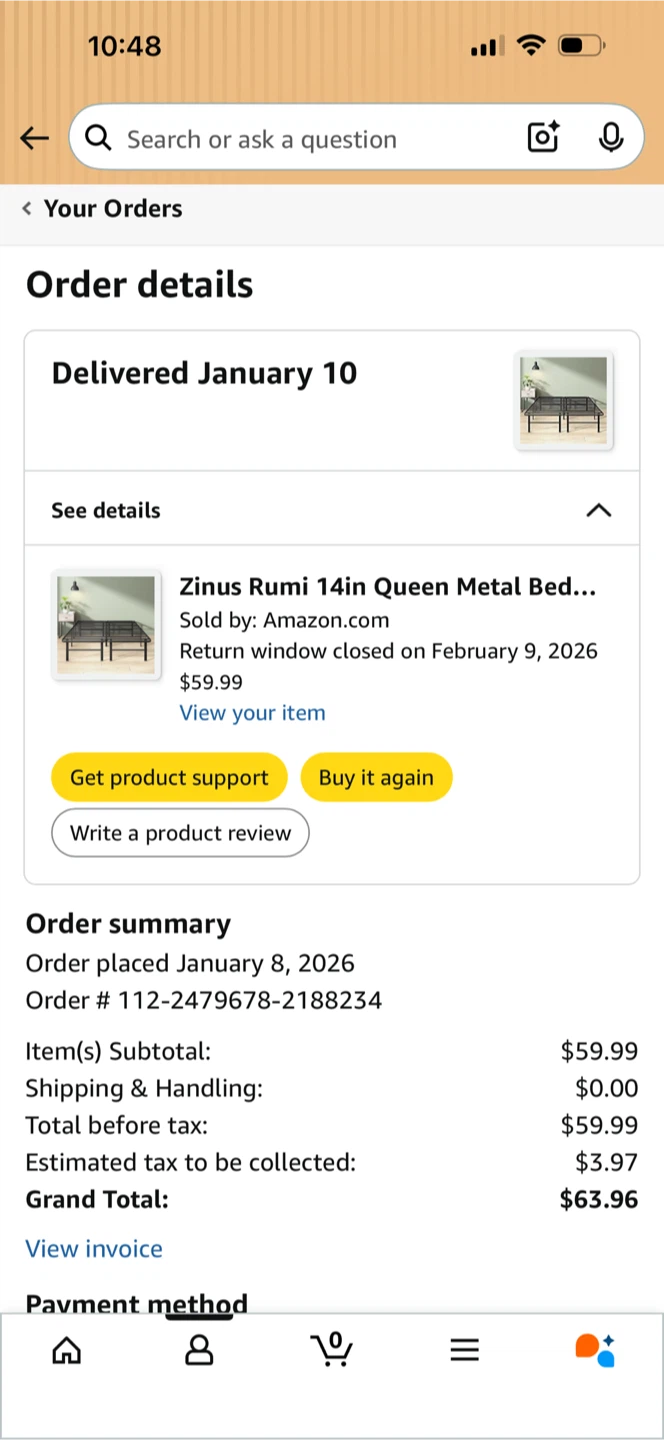 Zinus 10 Inch Queen Green Tea Memory Foam Mattress - photo 2
