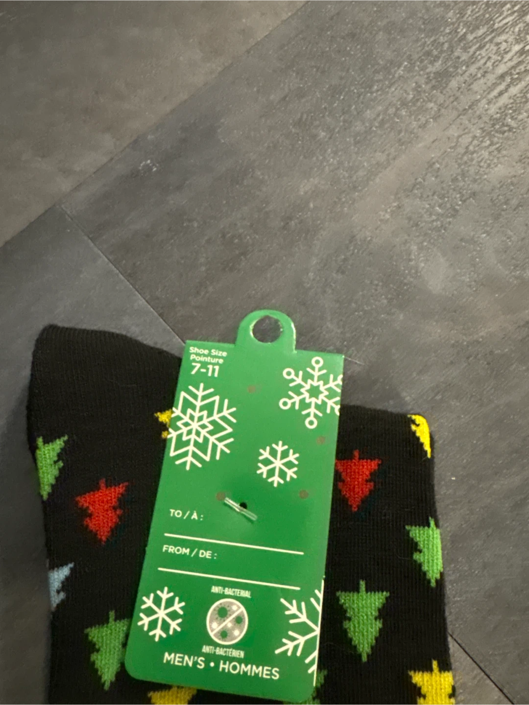 Men's Christmas Tree Socks - Shoe Size 7-11