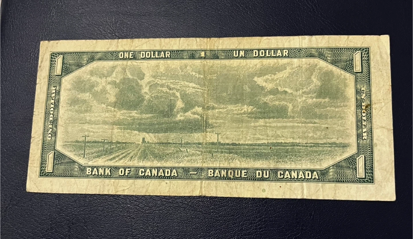1954 Canada One Dollar collectable Bill - photo 3