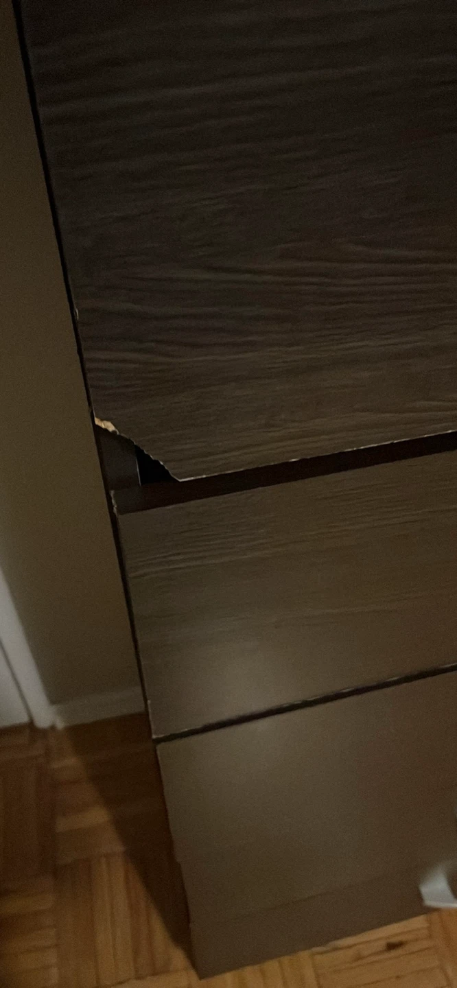 Dark Wood 5-Drawer Dresser