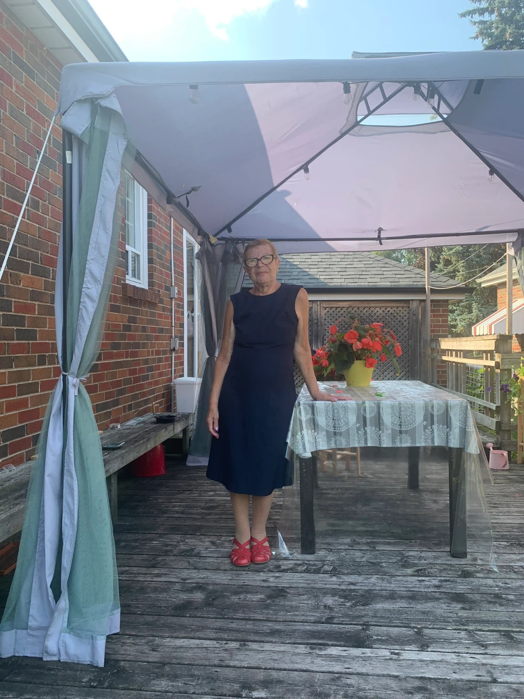 Gazebo with Mosquito Netting and Curtains - Light Grey - photo 3