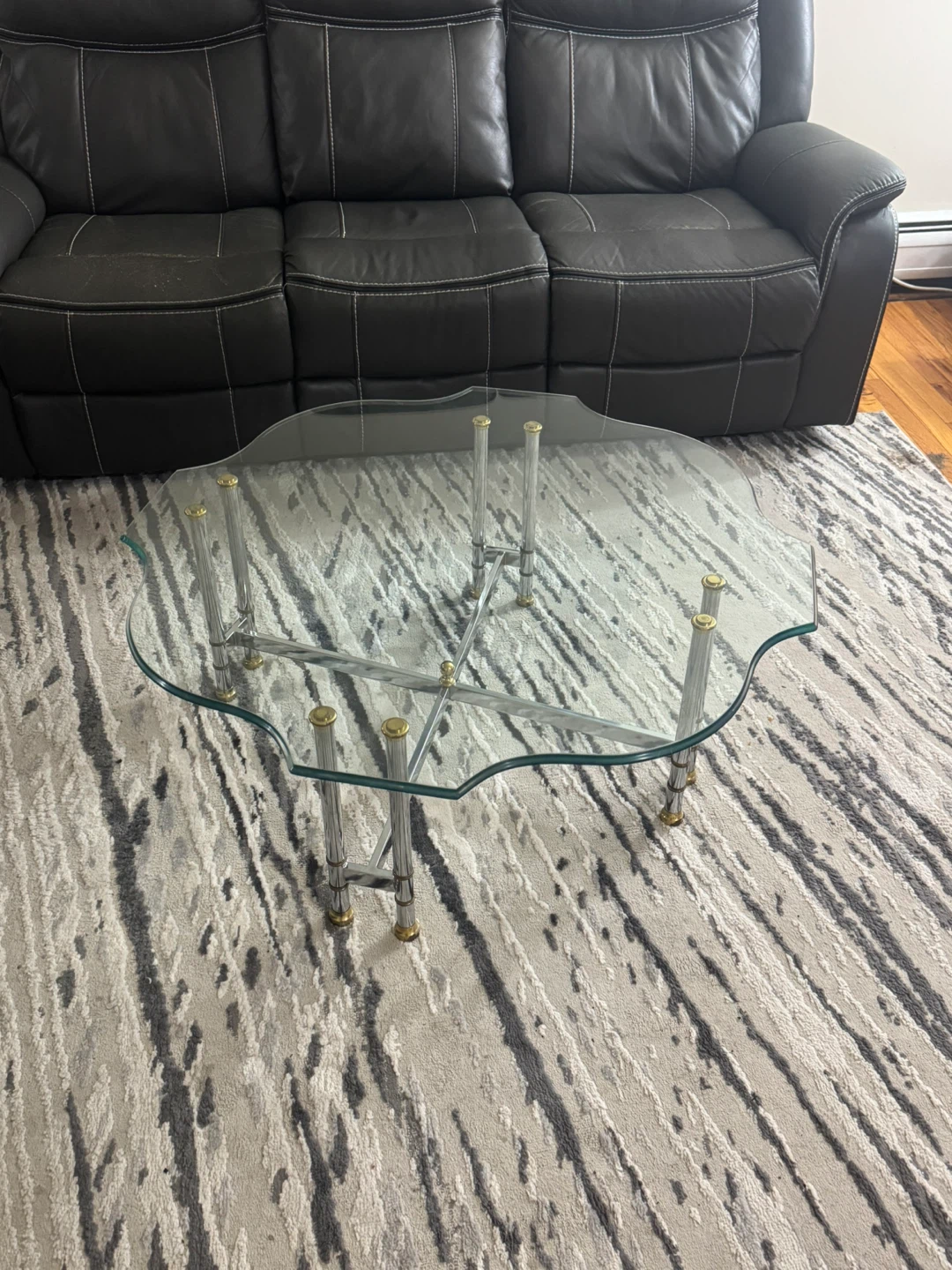 Glass and Chrome Coffee Table