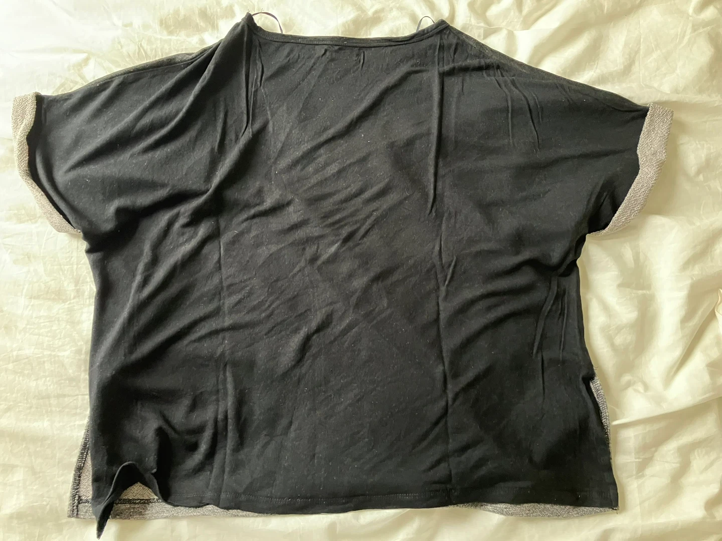 Black Lace Detail T-Shirt - Size S - photo 3