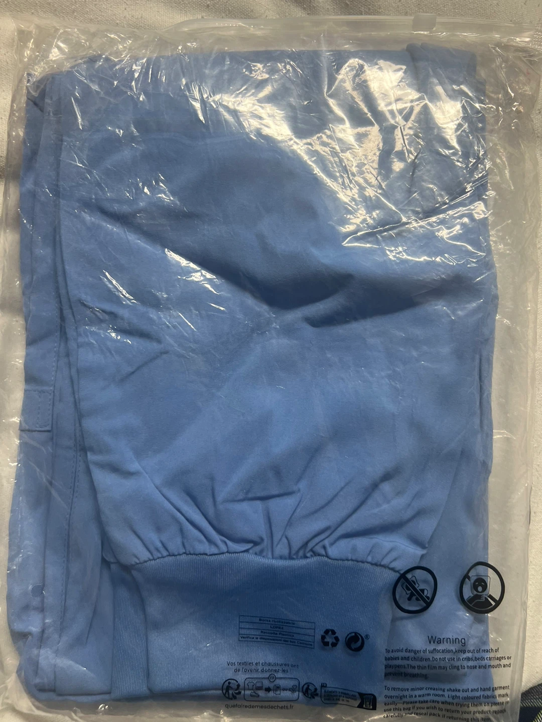 Light Blue Scrub Top and bottom