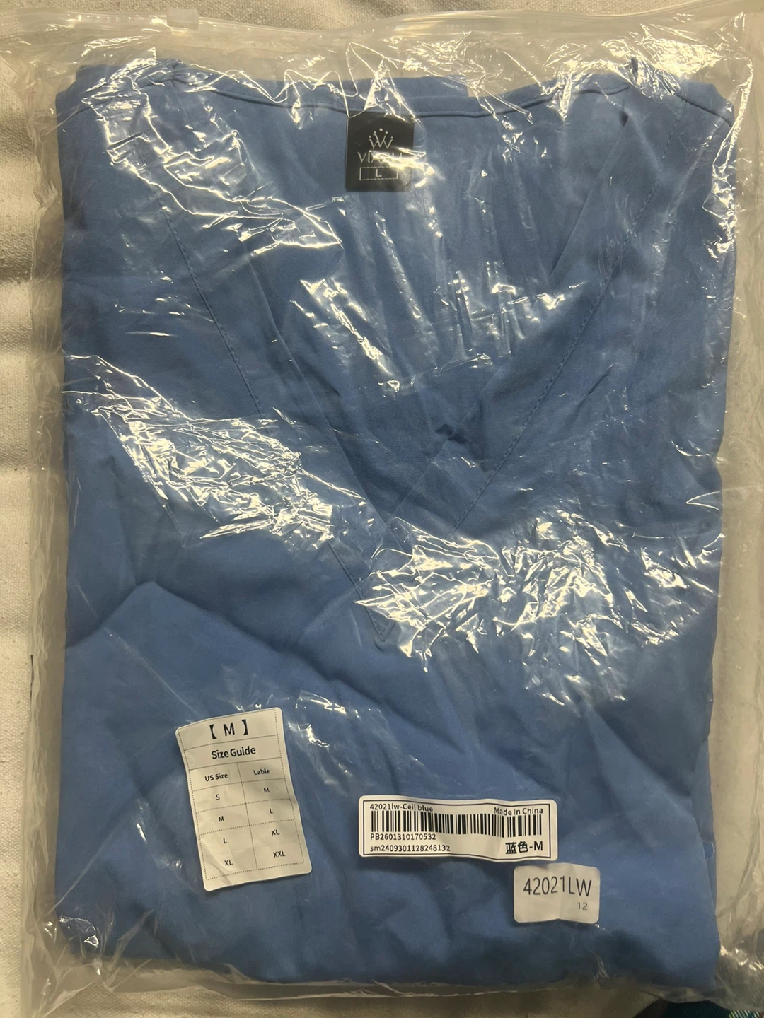 Light Blue Scrub Top and bottom - photo 2