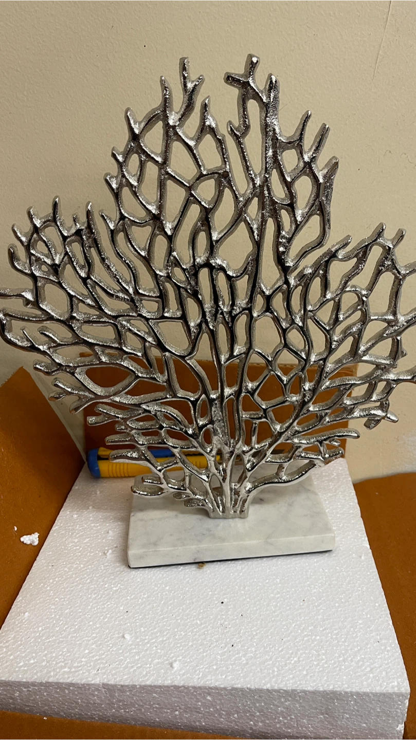 Set of Silver Coral Decorative Sculpture - photo 2