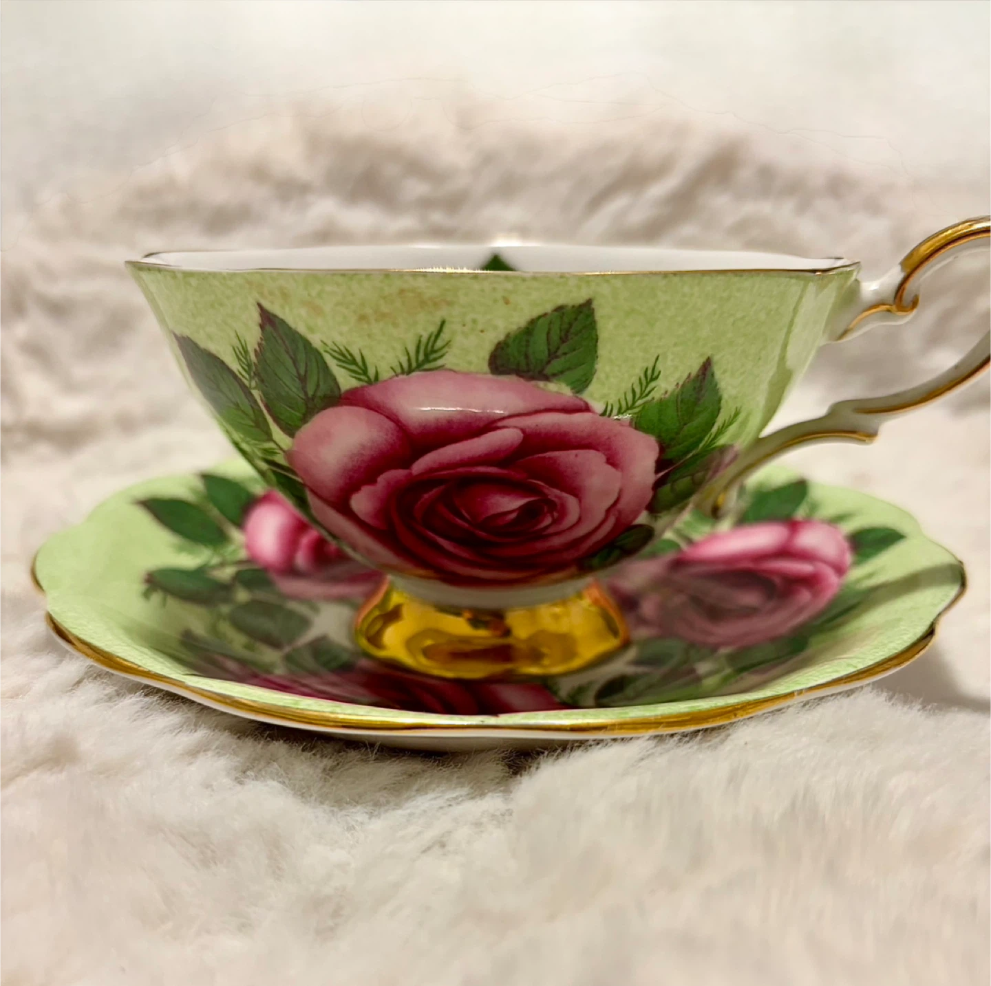 Vintage Royal Standard Teacup Saucer Pink Roses