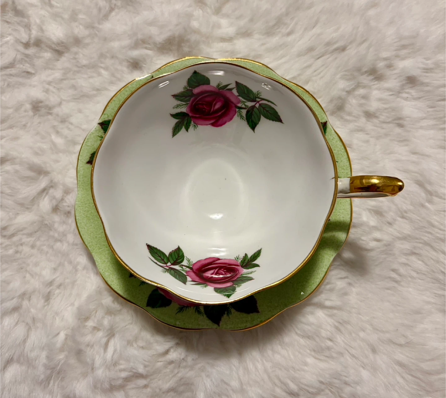 Vintage Royal Standard Teacup Saucer Pink Roses - photo 3