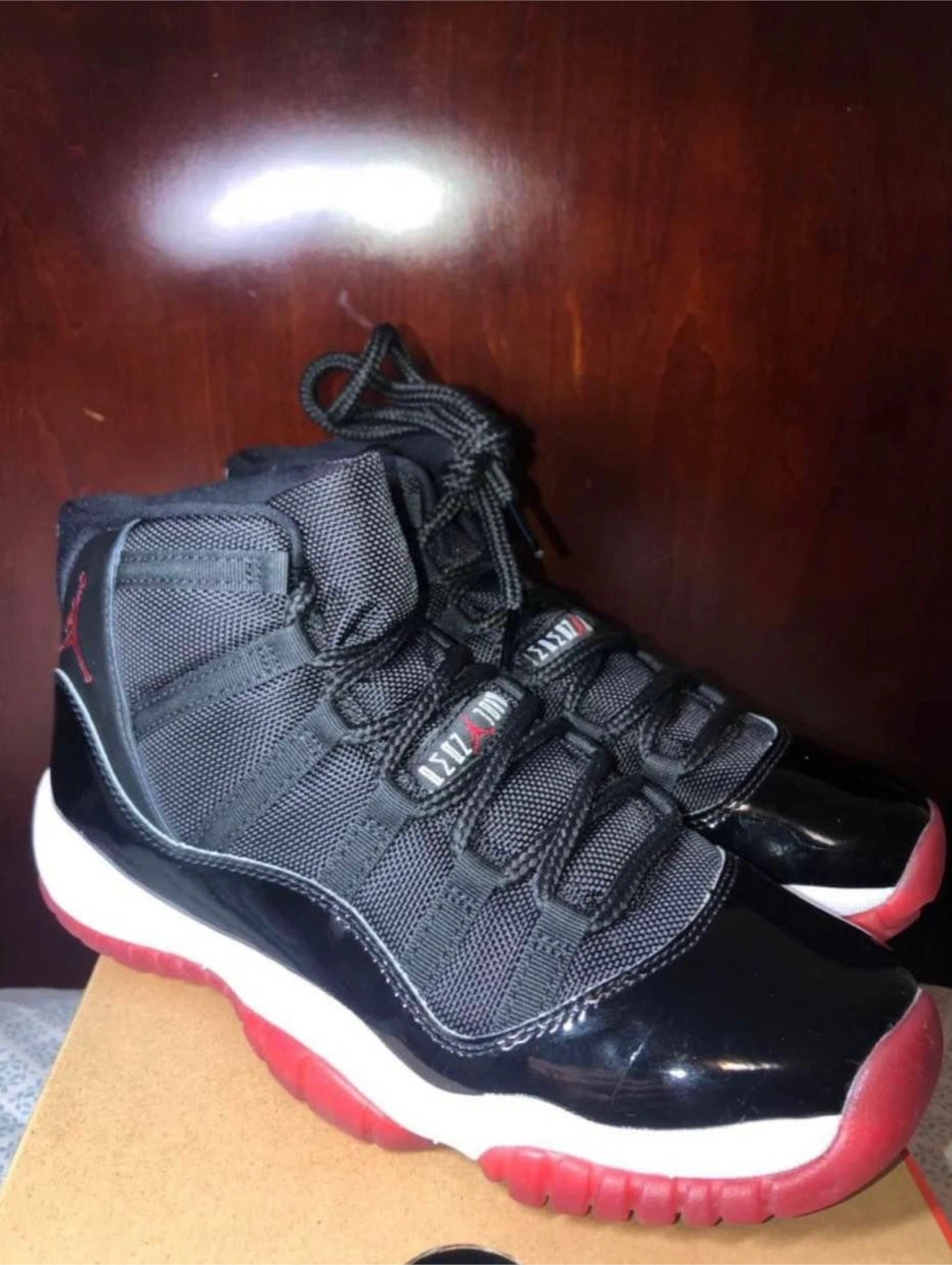 Air Jordan 11 Retro (GS) Black Red - photo 2