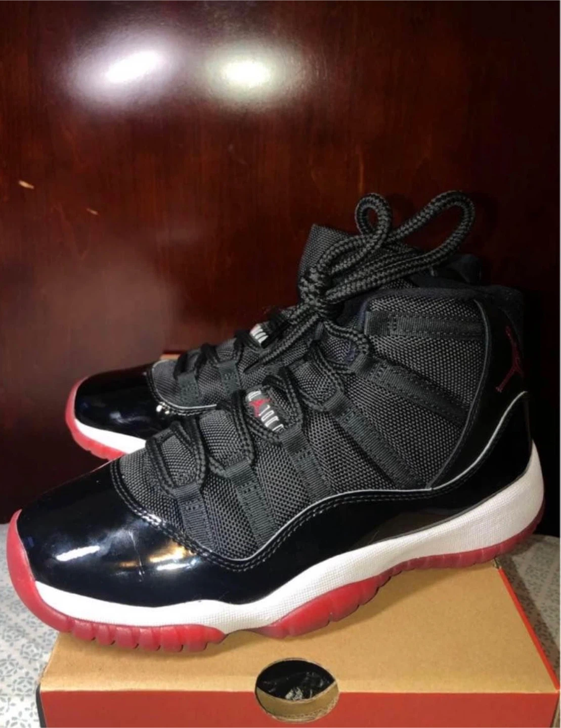 Air Jordan 11 Retro (GS) Black Red - photo 3