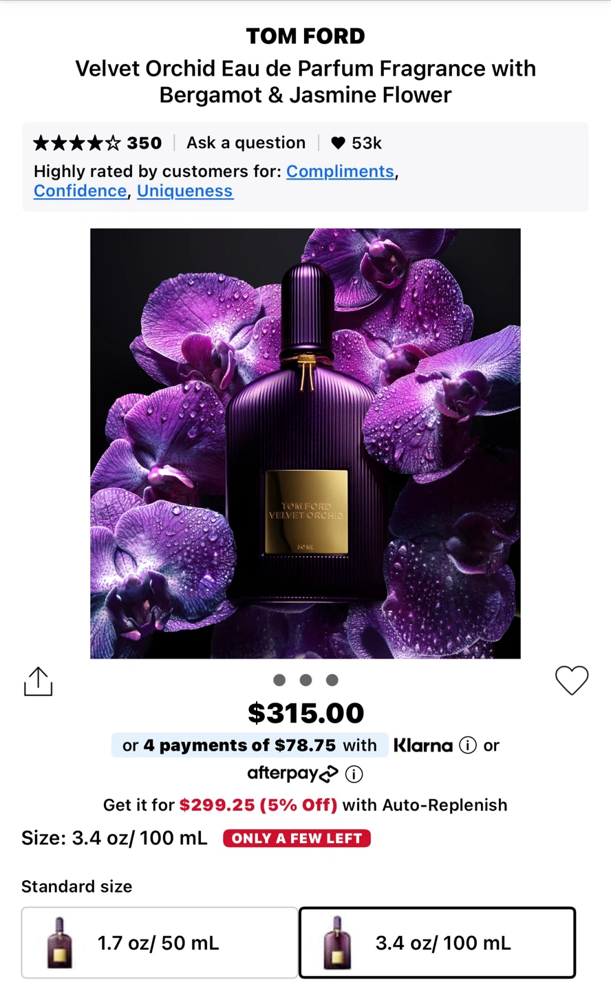 Tom Ford Velvet Orchid Eau de Parfum - 100ml
