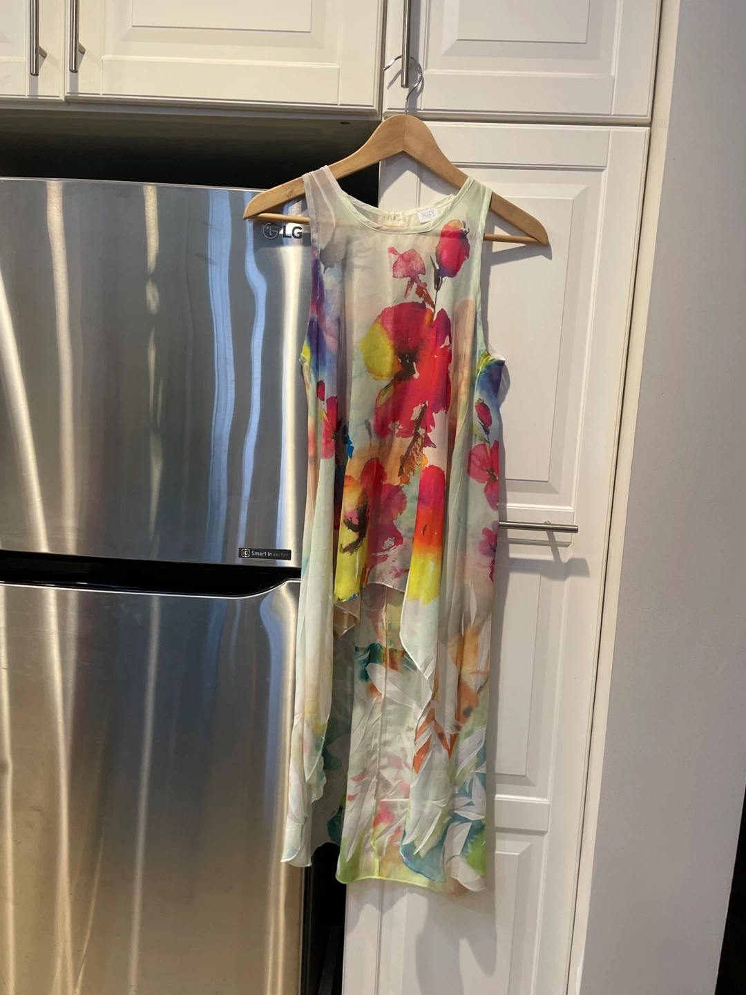 Suzy Shier Floral Print Flowy Dress