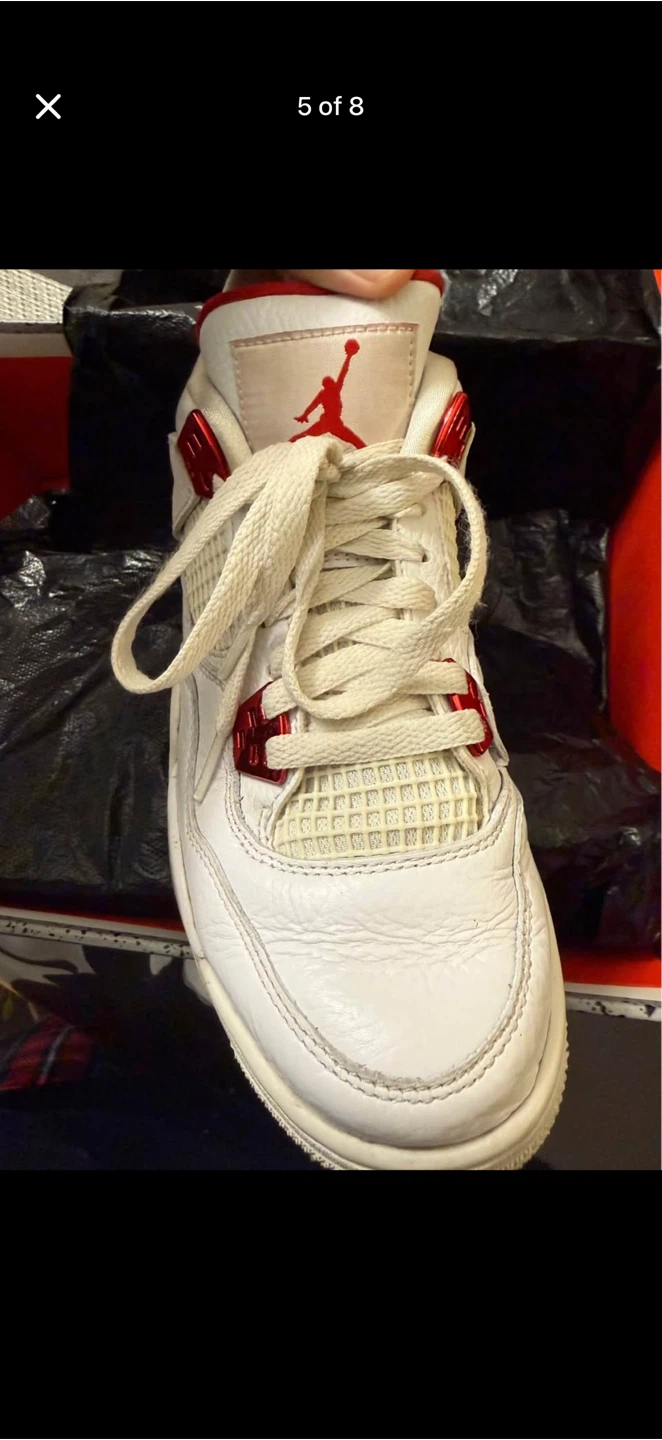 Jordan 4 Retro Metallic Red (GS) Shoes - photo 5