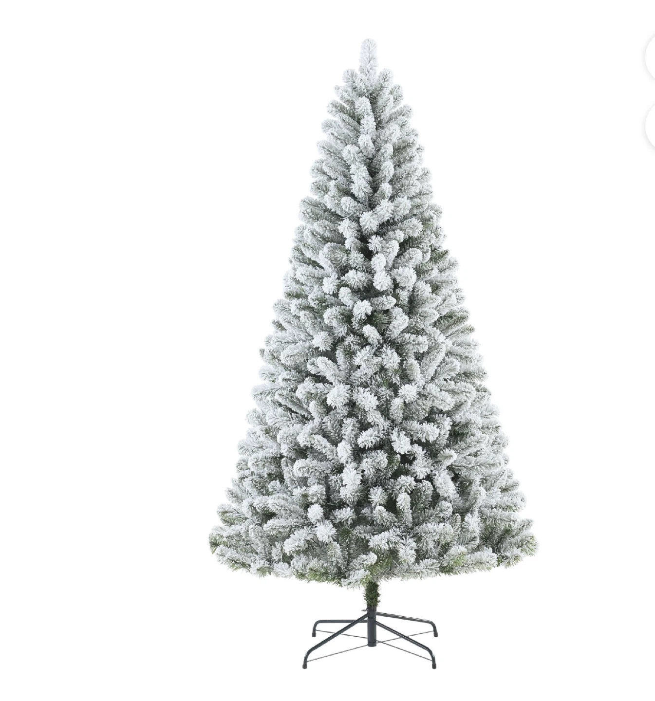 Holiday Time 6.5' Pre-lit Flocked Frisco Pine Christmas Tree,