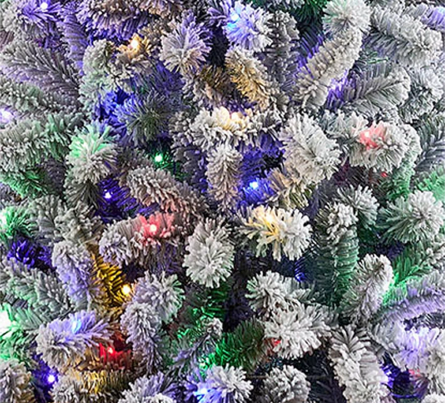 Holiday Time 6.5' Pre-lit Flocked Frisco Pine Christmas Tree, - photo 5